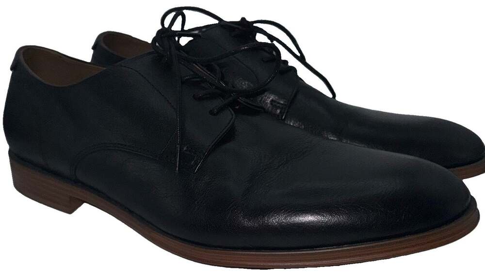 ALDO Men’s Size 13 Black Leather Plain Toe Derby Oxford Dress Shoes
